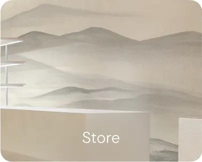 Commercial store installation wallpaper